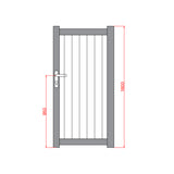 VertiScape | Aluminium Vertical Slat Garden Gate