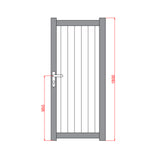 VertiScape | Aluminium Vertical Slat Garden Gate