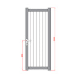 VertiScape | Aluminium Vertical Slat Garden Gate