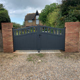 OpenTop Elegance | Aluminium Partial Privacy Driveway Gate