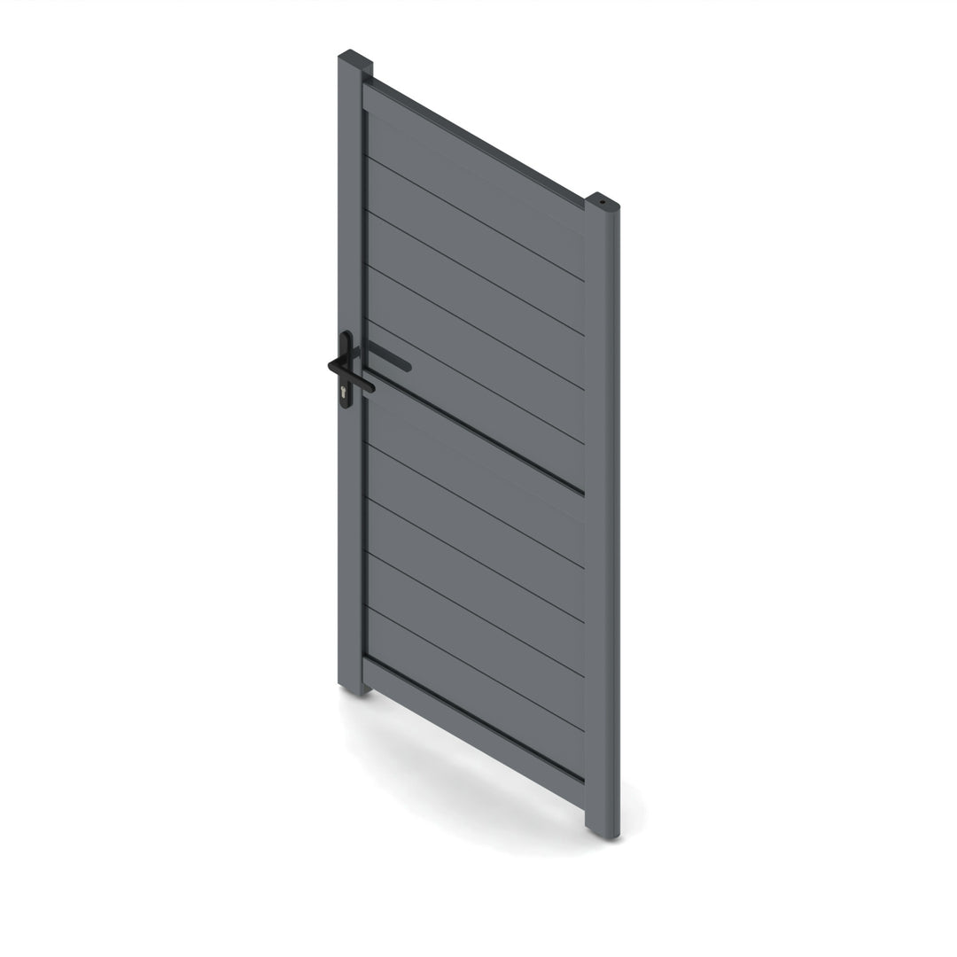 Horizontal Solid Infill Aluminium Garden Gate