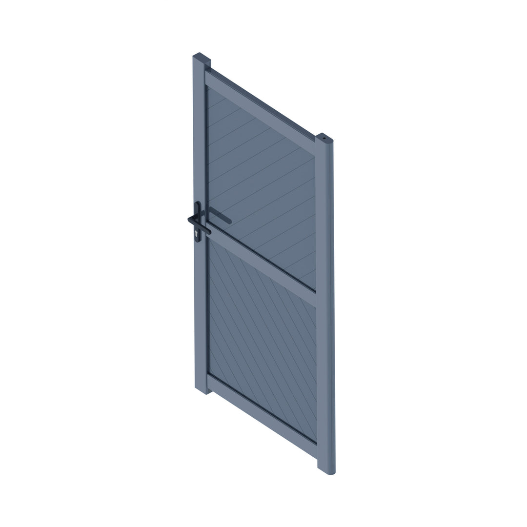 Diagonal Solid Infill Aluminium Garden Gate