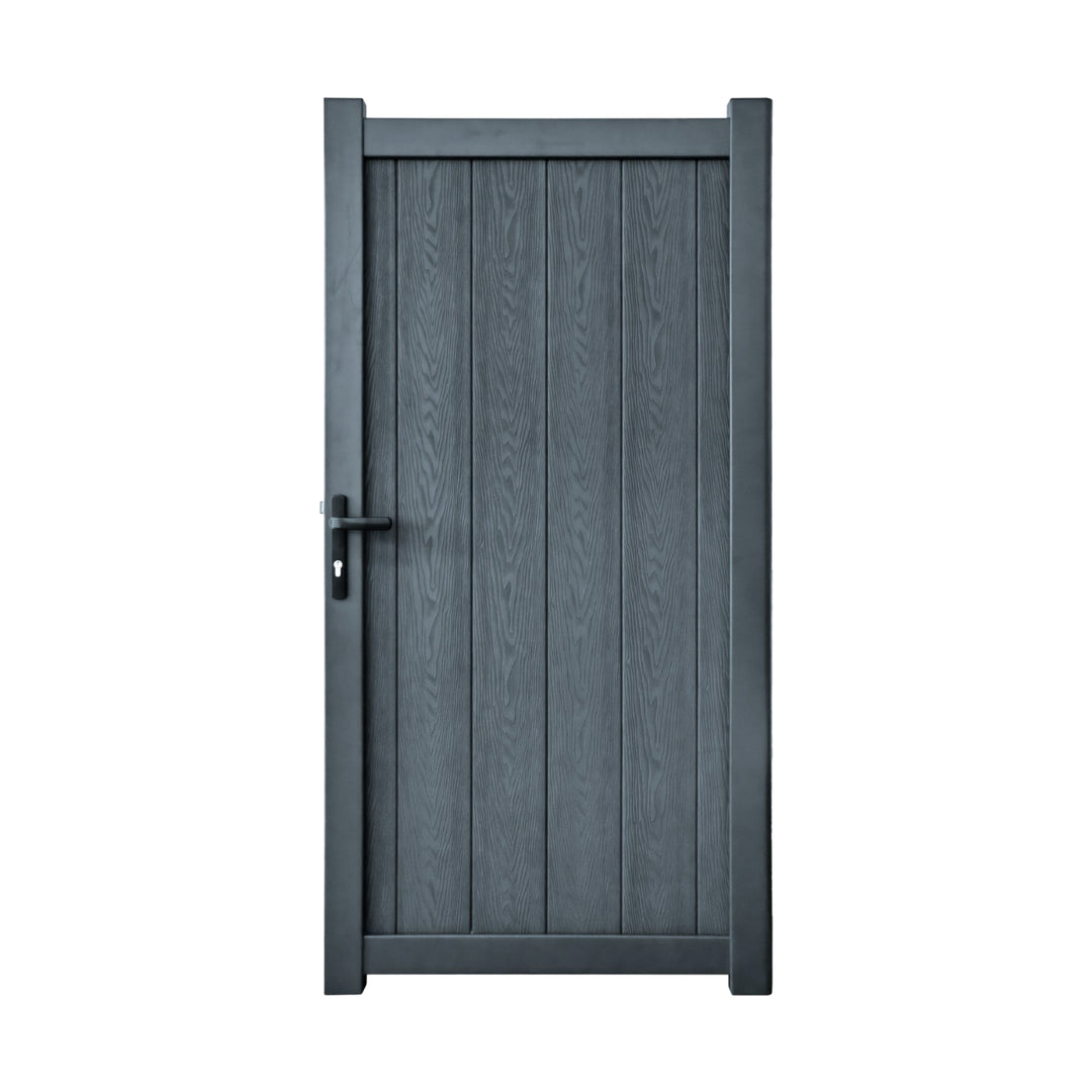 Vertical Solid Infill Composite Garden Gate