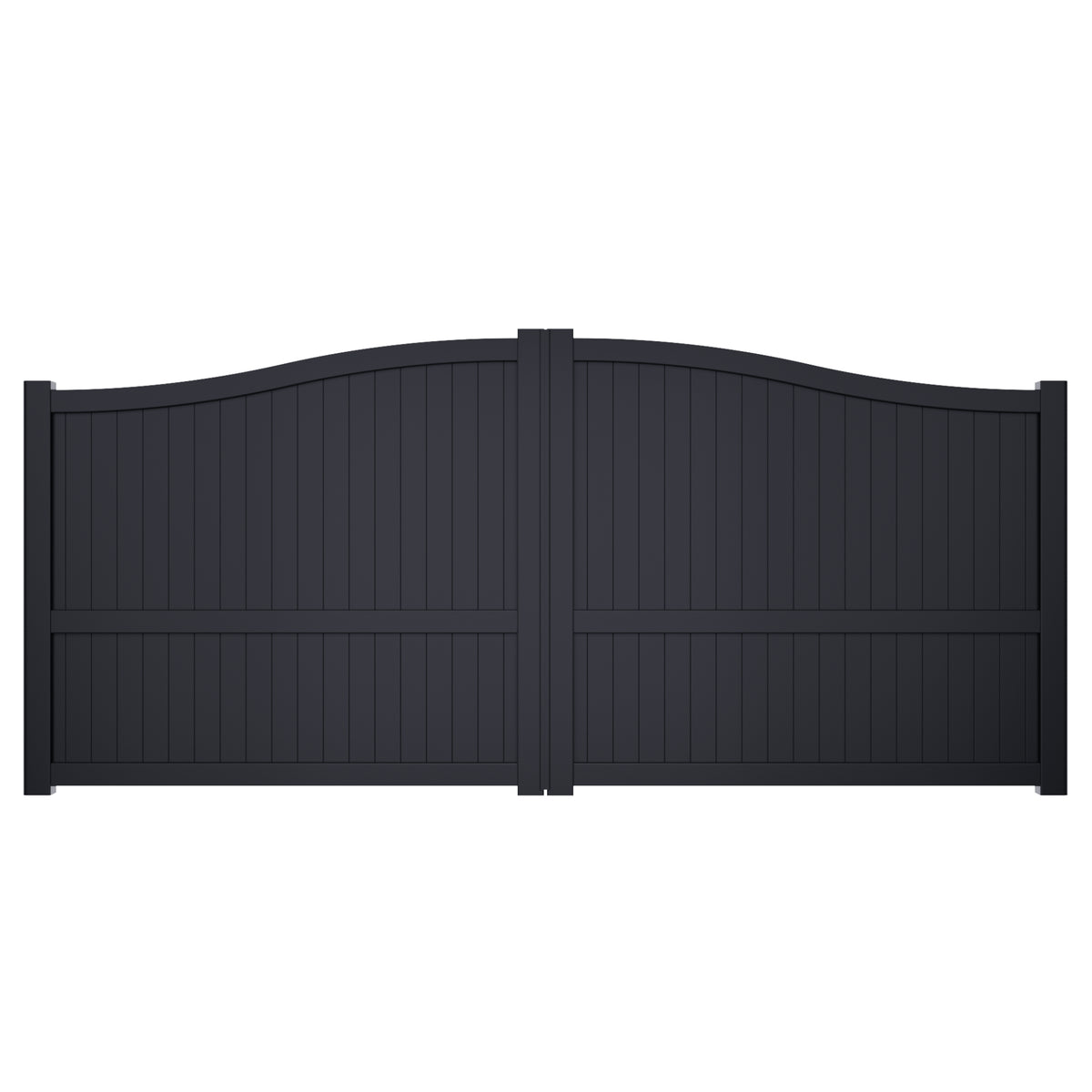 CurveGuard | Aluminium Full Privacy Curved Top Driveway Gate