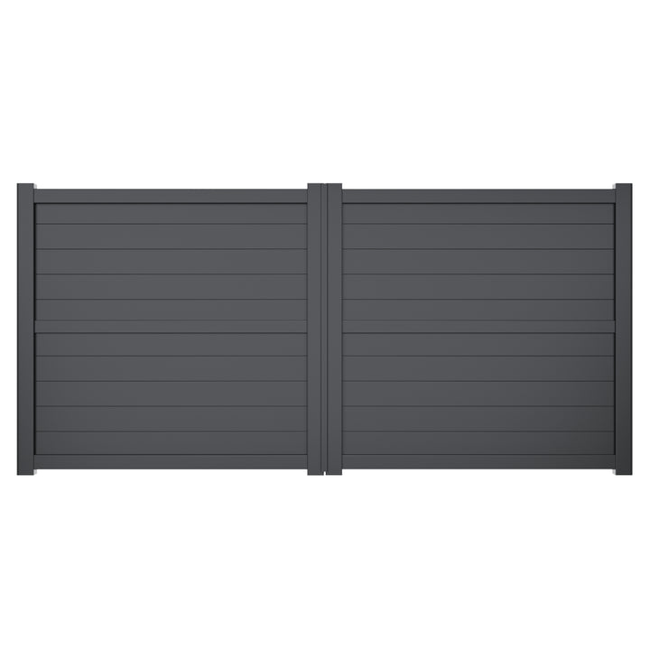 Horizontal Solid Infill Aluminium Driveway Gates
