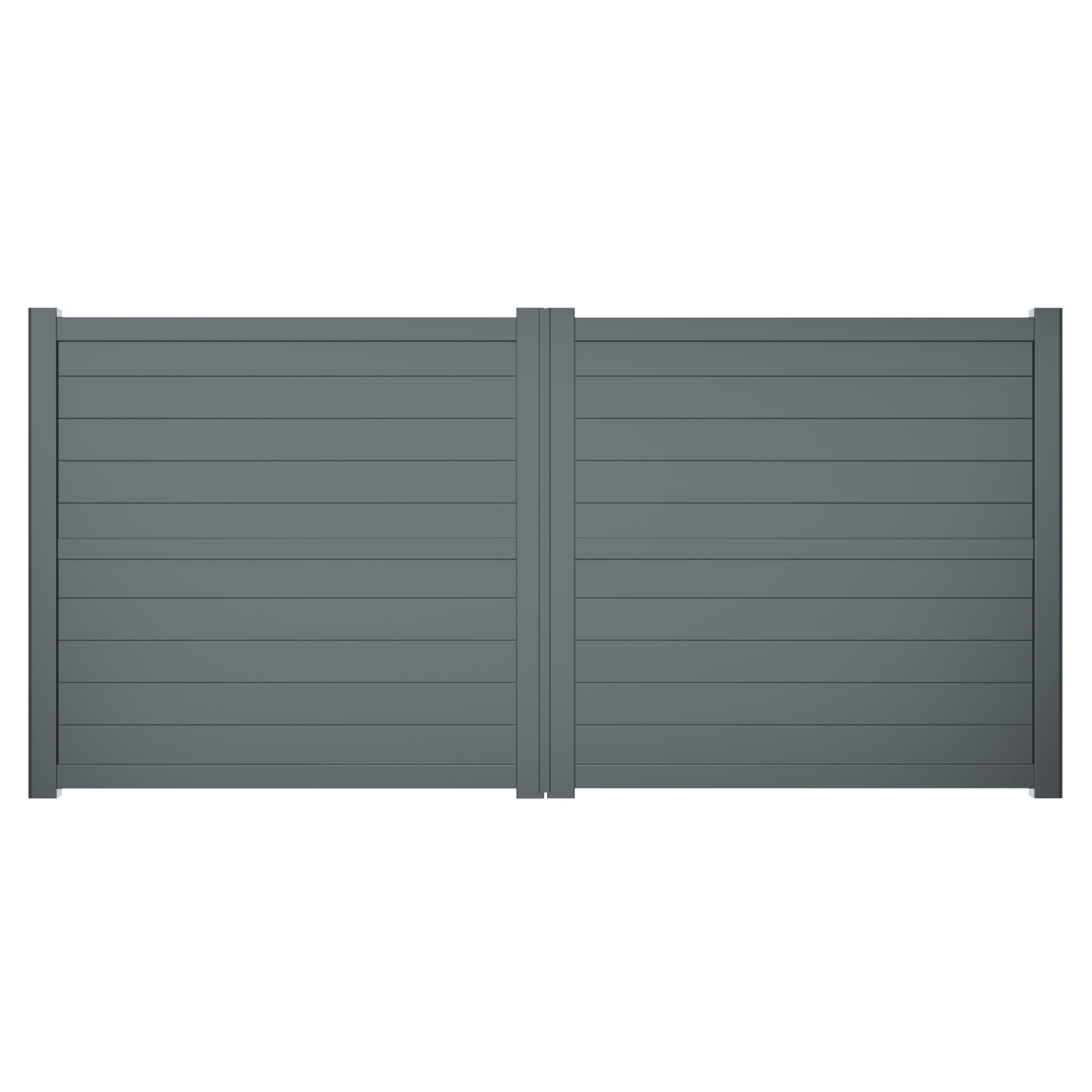 HorizonLine | Aluminium Full Privacy Horizontal Slat Driveway Gate