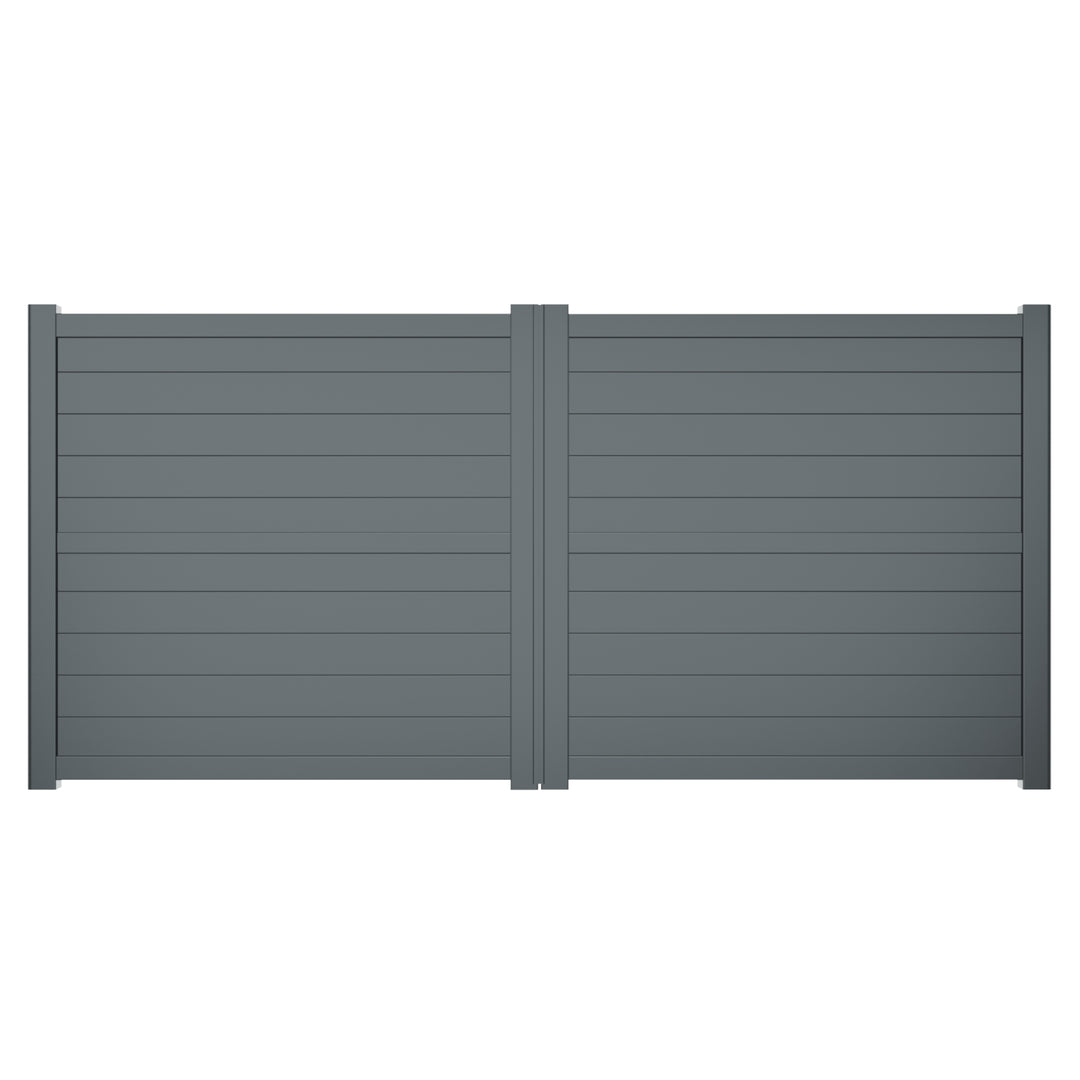 Horizontal Solid Infill Aluminium Driveway Gates