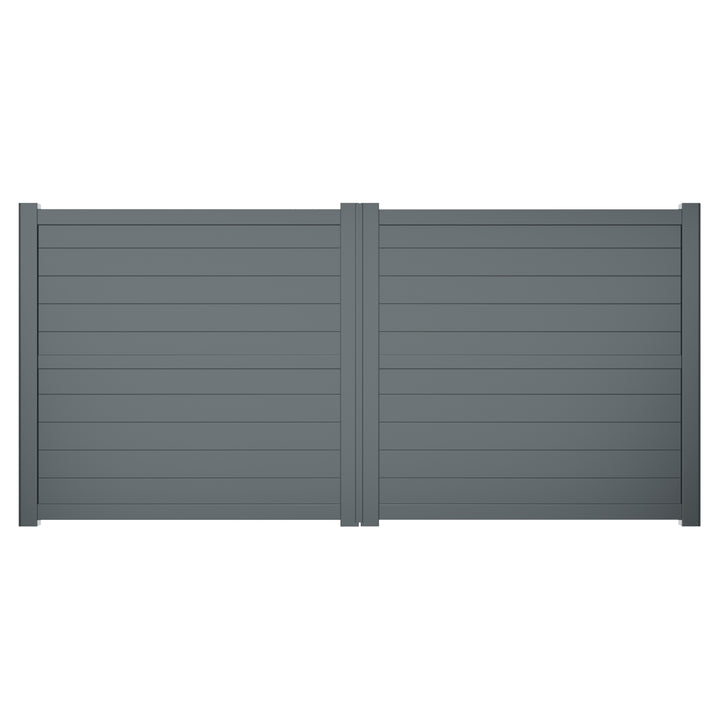 Horizontal Solid Infill Aluminium Driveway Gates