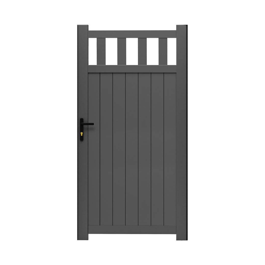 Open Slatted Vertical Infill Aluminium Garden Gate