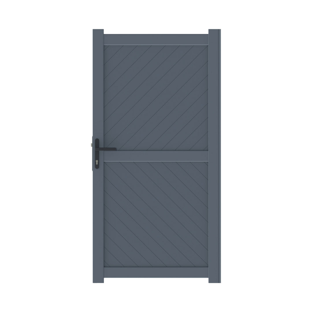 Diagonal Solid Infill Aluminium Garden Gate