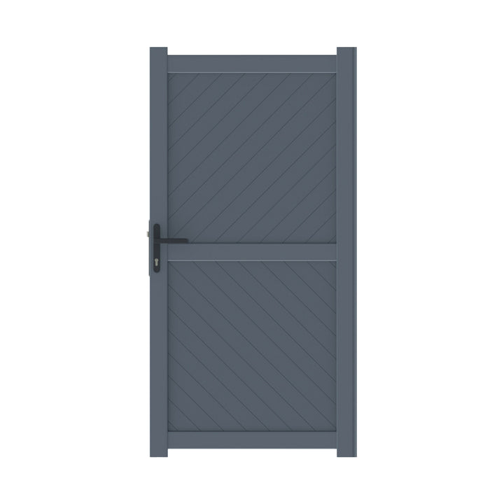 Diagonal Solid Infill Aluminium Garden Gate