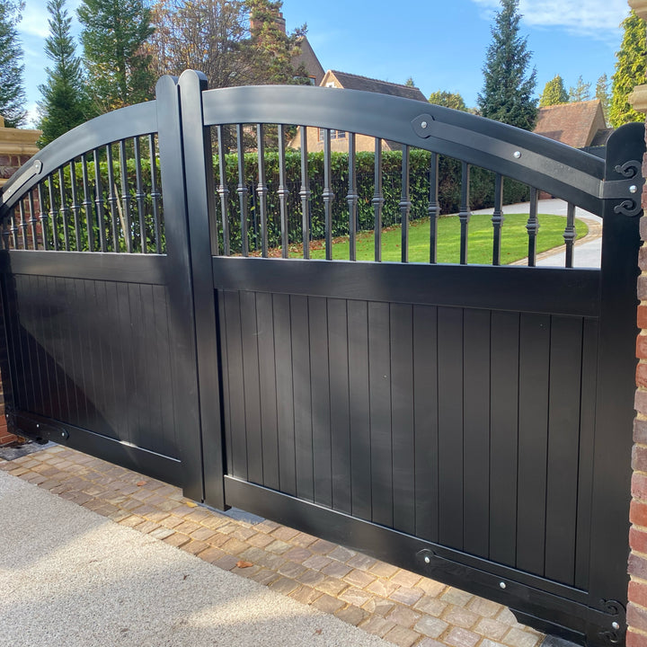 Executive Bell-Curved Centre-Open Driveway Gates