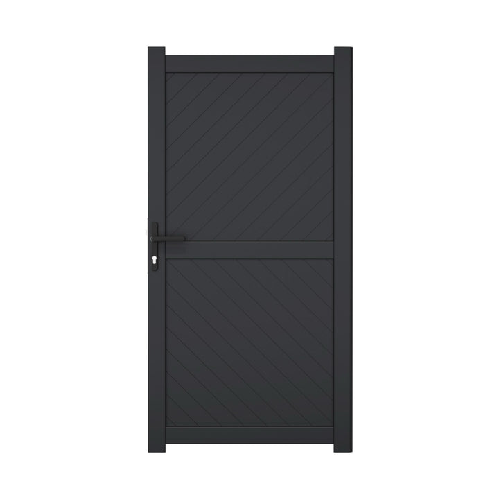 Diagonal Solid Infill Aluminium Garden Gate