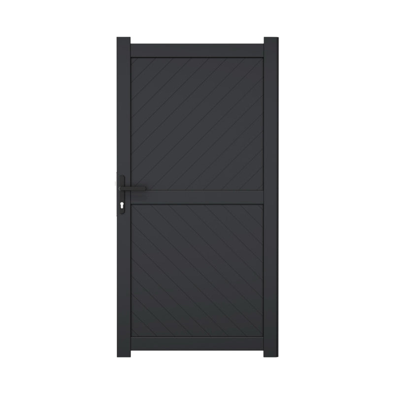 DiagonalElegance | Aluminium Diagonal Slat Garden Gate