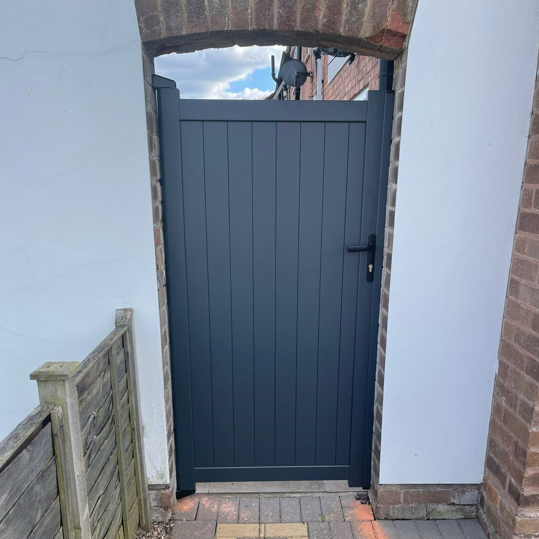 Vertical Solid Infill Aluminium Garden Gate
