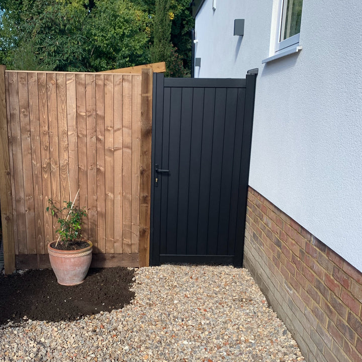 Vertical Solid Infill Aluminium Garden Gate
