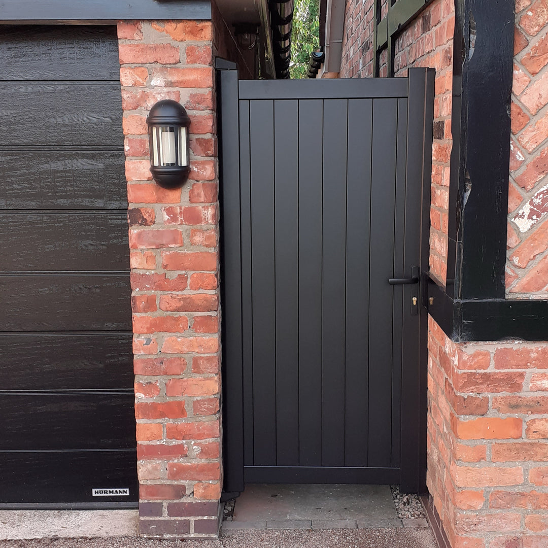 Vertical Solid Infill Aluminium Garden Gate