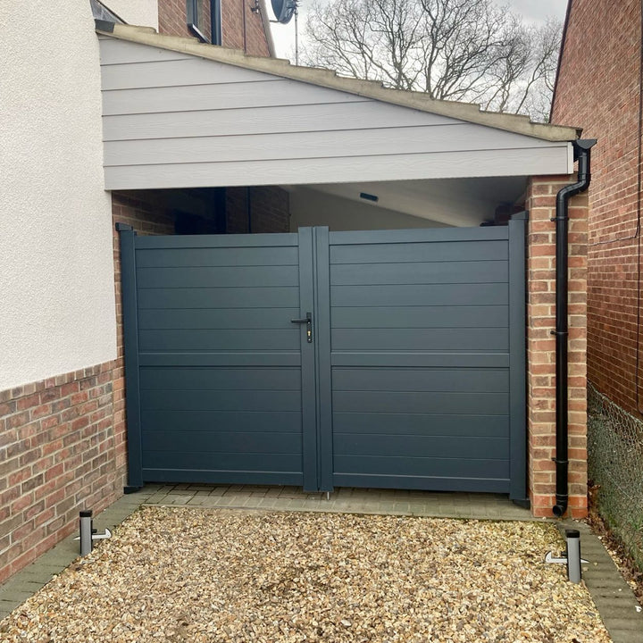 Horizontal Solid Infill Aluminium Driveway Gates