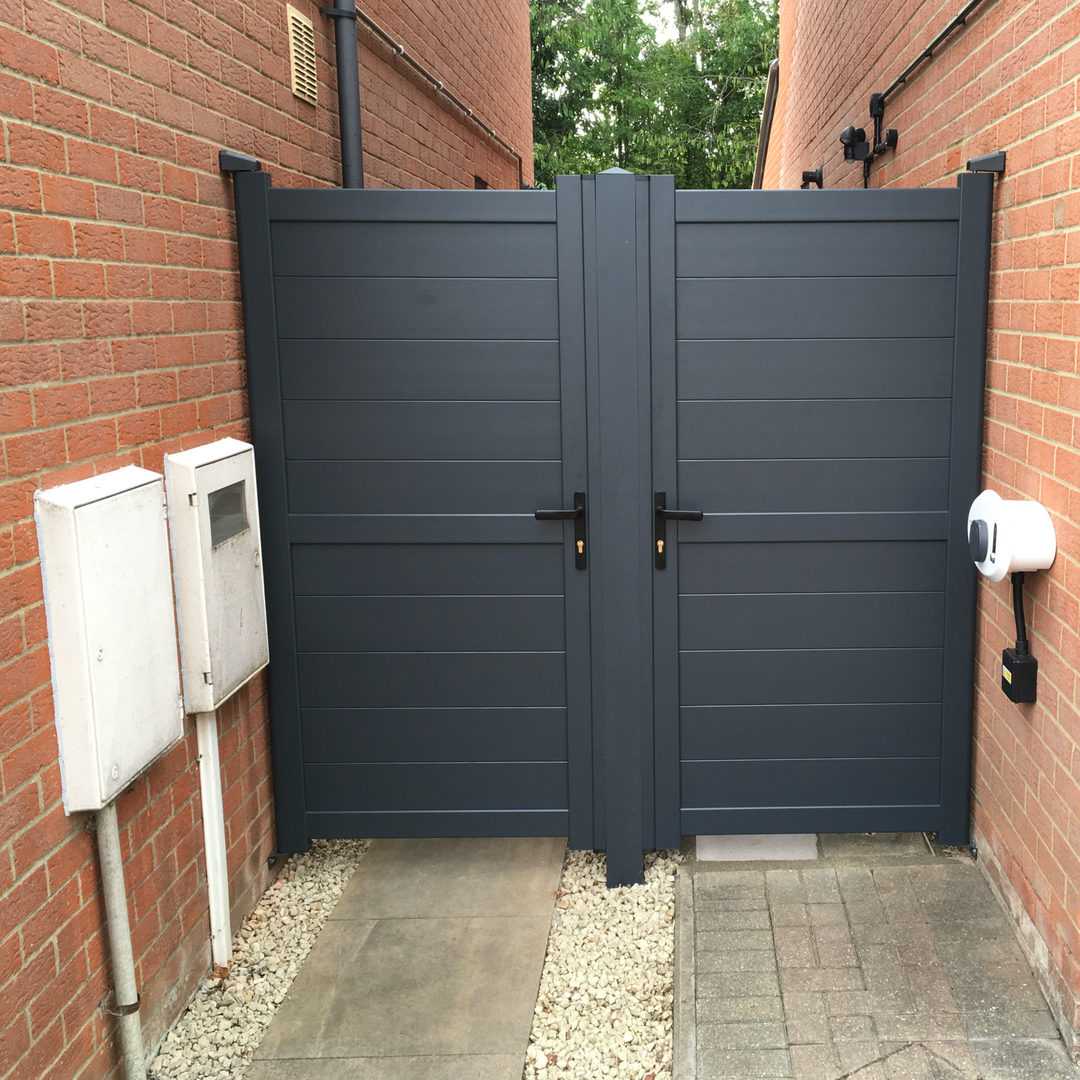 Horizontal Solid Infill Aluminium Garden Gate