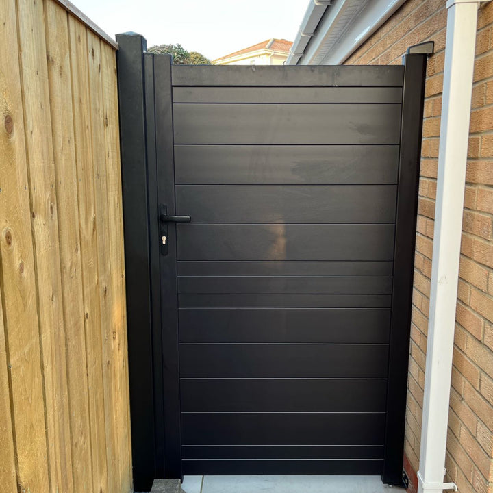 Horizontal Solid Infill Aluminium Garden Gate