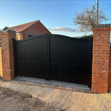 CurveGuard | Aluminium Full Privacy Curved Top Driveway Gate