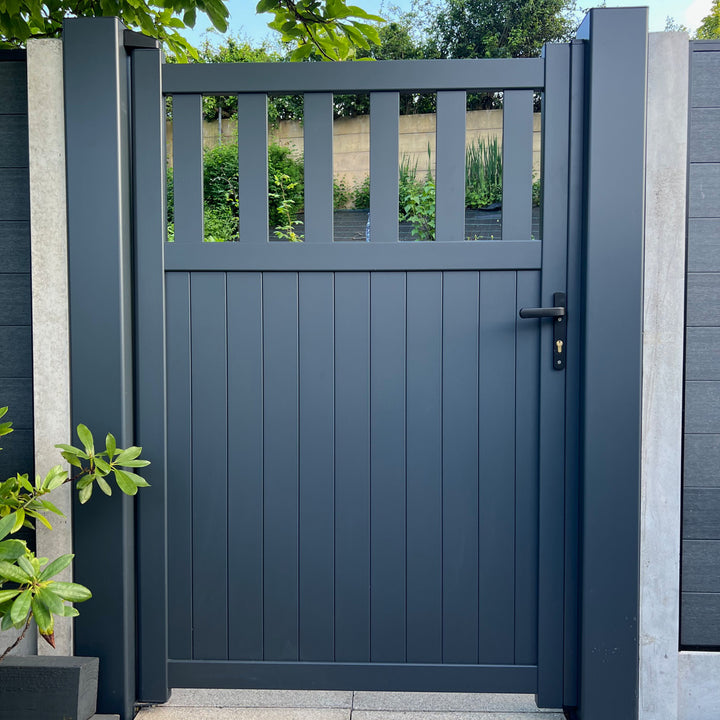 Open Slatted Vertical Infill Aluminium Garden Gate