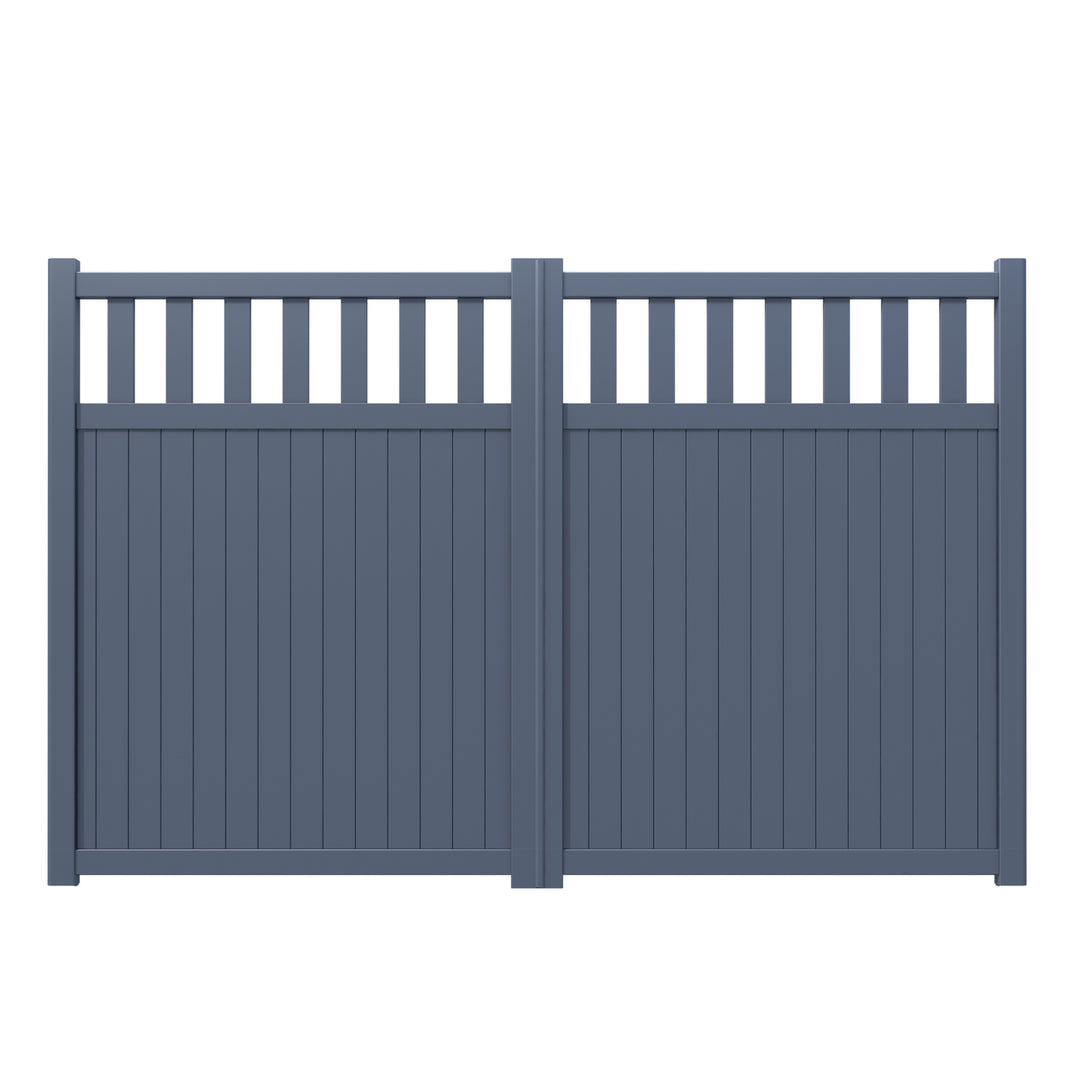 Open Slatted Vertical Infill Aluminium Driveway Gates