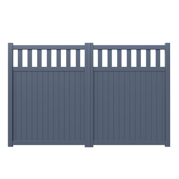 Open Slatted Vertical Infill Aluminium Driveway Gates
